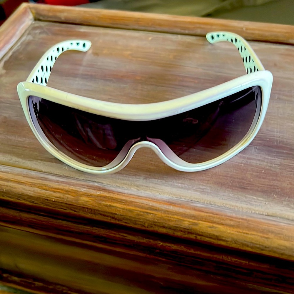 Womens miu miu white shield sunglasses